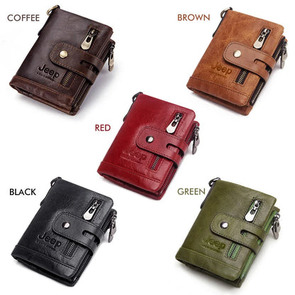Genuine Cowhide Leather RFID Men's Mini Wallet by HitMyNeed