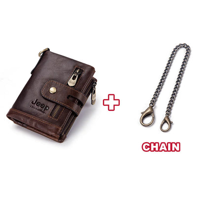 Genuine Cowhide Leather RFID Men's Mini Wallet coffee-m-ca by HitMyNeed