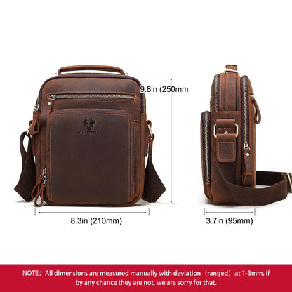 Genuine Leather Men's Vintage Shoulder Messenger Bag by HitMyNeed