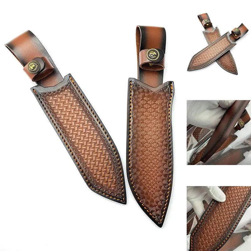 Genuine Leather Sheath for Small Outdoor Straight Knives by HitMyNeed