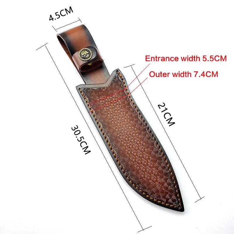 Genuine Leather Sheath for Small Outdoor Straight Knives by HitMyNeed