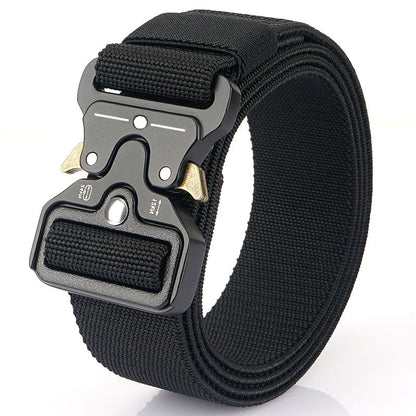 Genuine Tactical Quick-Release Nylon Belt 125cm 01-elasticity-black by HitMyNeed