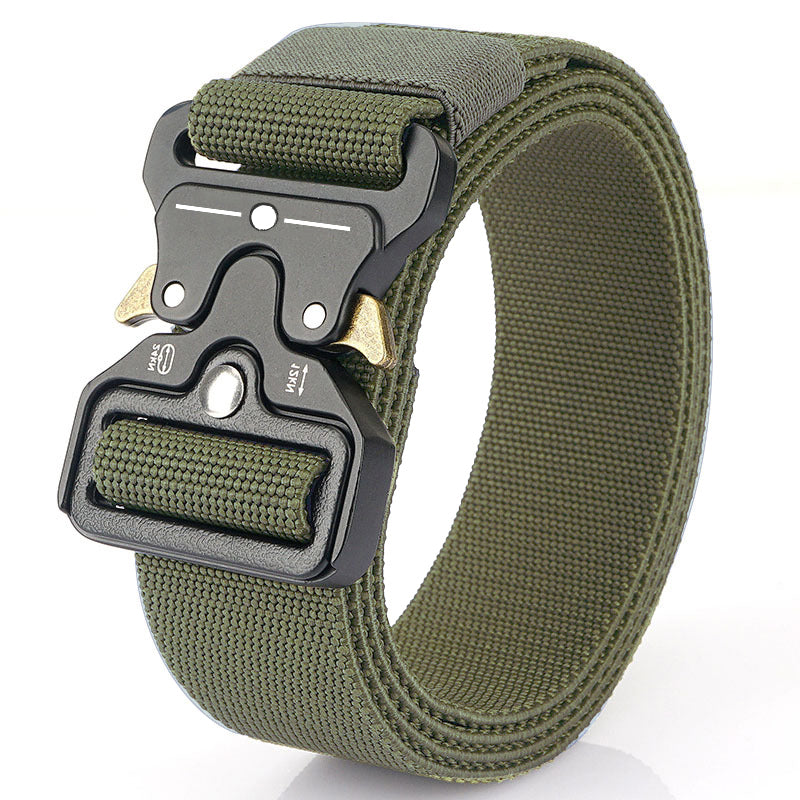 Genuine Tactical Quick-Release Nylon Belt 125cm 01-elasticity-green by HitMyNeed