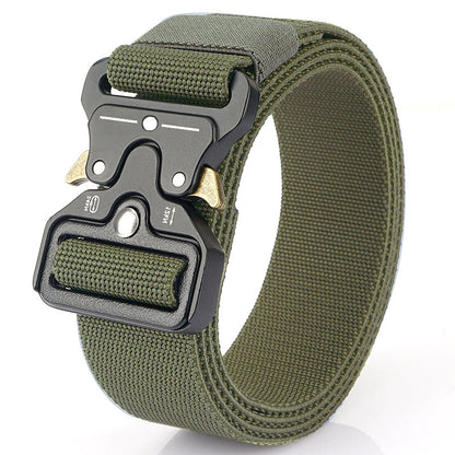 Genuine Tactical Quick-Release Nylon Belt 125cm 01-elasticity-green by HitMyNeed