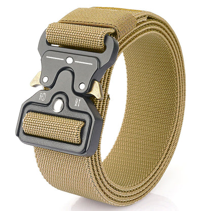 Genuine Tactical Quick-Release Nylon Belt 125cm 01-elasticity-kaki by HitMyNeed