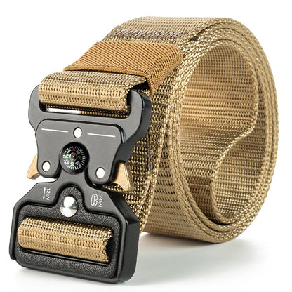 Genuine Tactical Quick-Release Nylon Belt 125cm compass-kaki by HitMyNeed