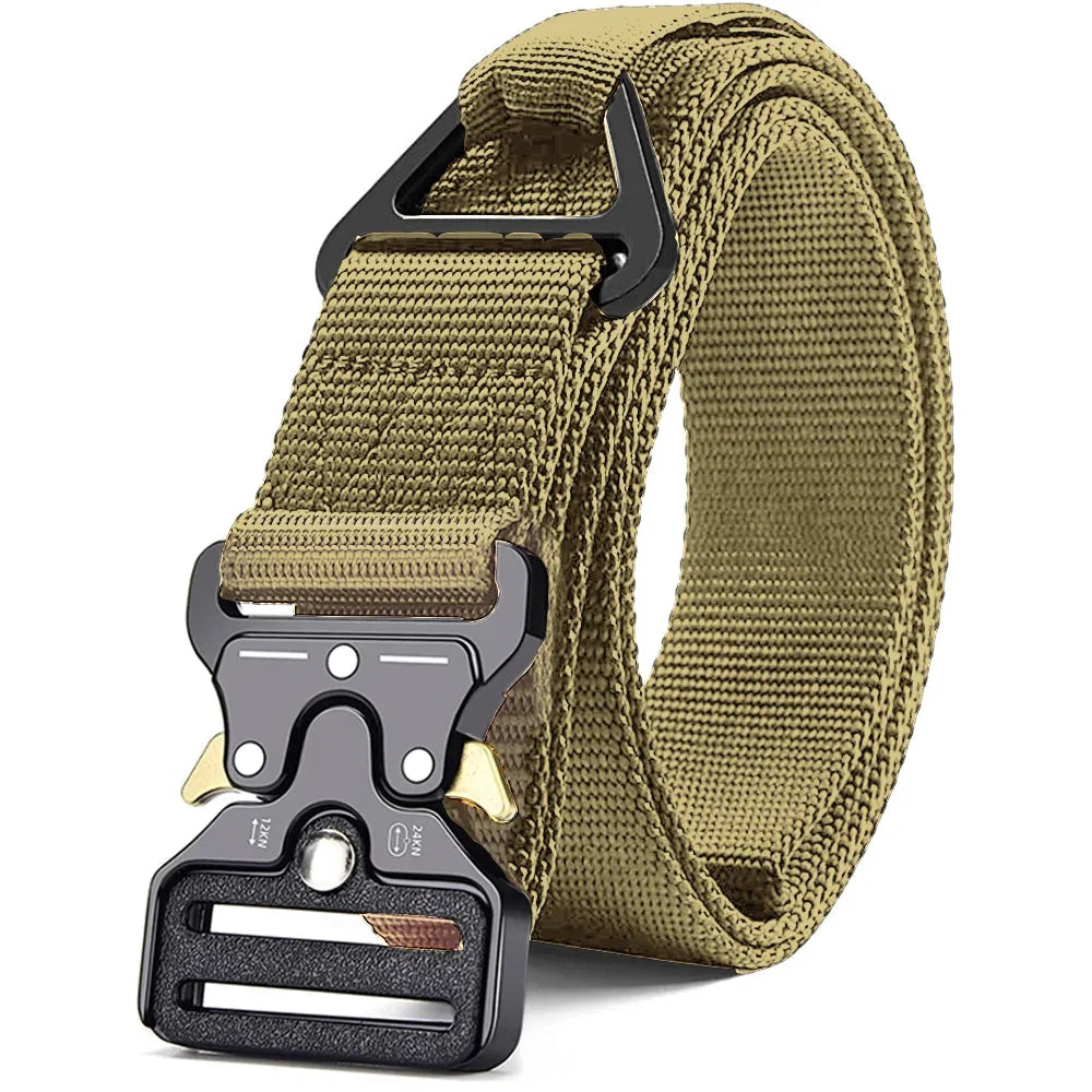 Genuine Tactical Quick-Release Nylon Belt 125cm zv08-brown by HitMyNeed