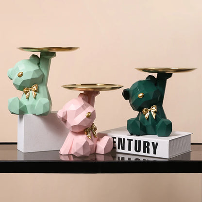 Geometric Bear Resin Key Holder & Storage Tray by HitMyNeed