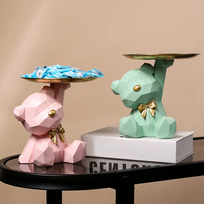 Geometric Bear Resin Key Holder & Storage Tray by HitMyNeed