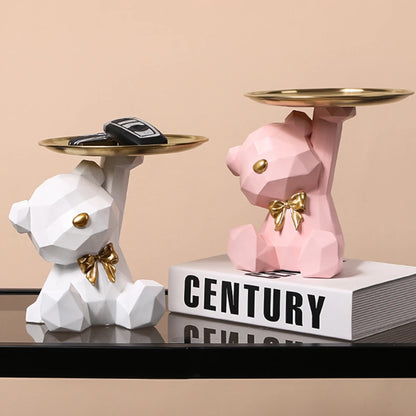 Geometric Bear Resin Key Holder & Storage Tray by HitMyNeed
