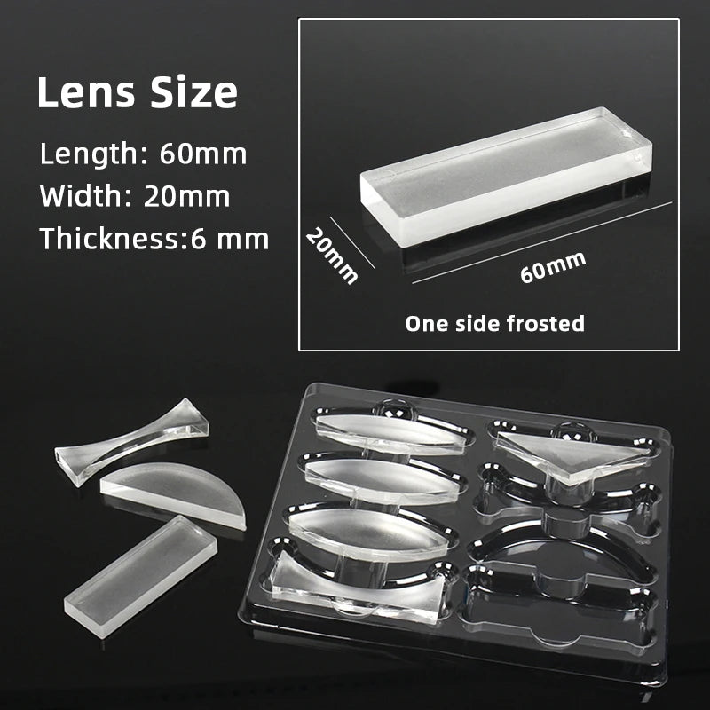 Geometric Optics Lens Kit for Physics Experiments by HitMyNeed