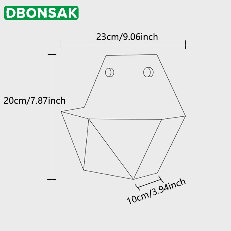 Geometric Wall Mounted Metal Plant Pot by HitMyNeed