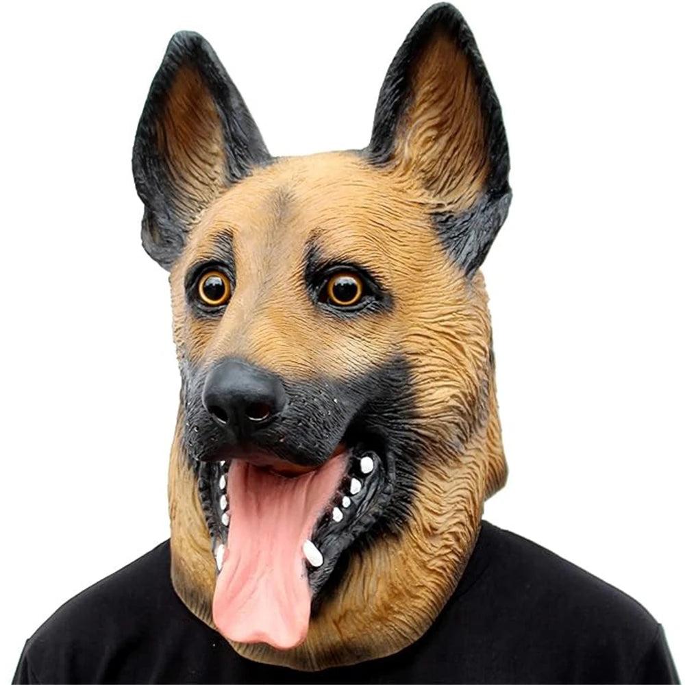 German Shepherd Full Head Latex Dog Mask by HitMyNeed