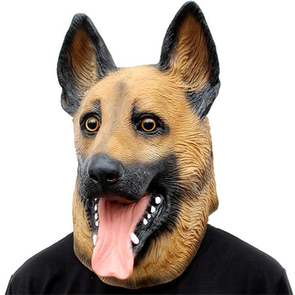 German Shepherd Full Head Latex Dog Mask by HitMyNeed