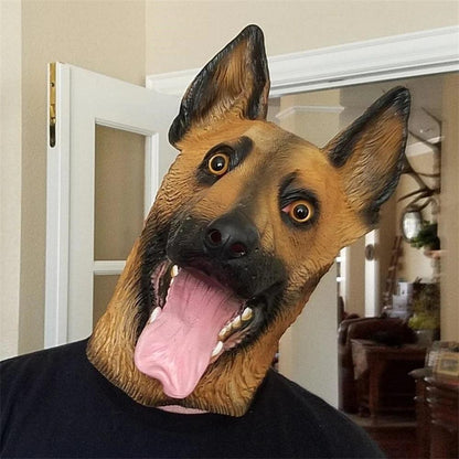 German Shepherd Full Head Latex Dog Mask by HitMyNeed