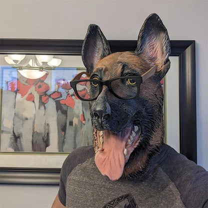 German Shepherd Full Head Latex Dog Mask by HitMyNeed