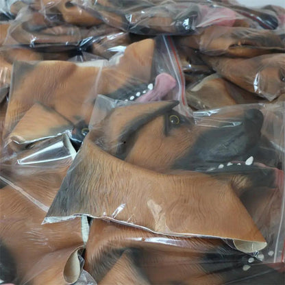 German Shepherd Full Head Latex Dog Mask by HitMyNeed