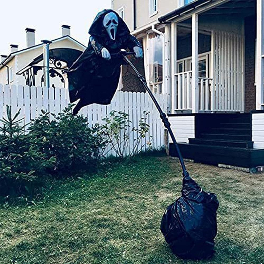 Ghost Face Scarecrow Outdoor Halloween Decoration by HitMyNeed
