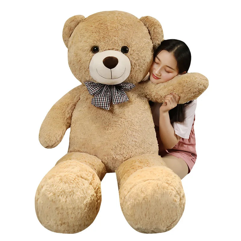Giant 105cm Soft Teddy Bear Hugging Pillow light-brown by HitMyNeed