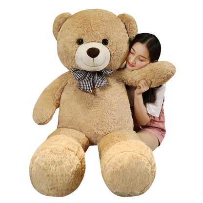 Giant 105cm Soft Teddy Bear Hugging Pillow light-brown by HitMyNeed