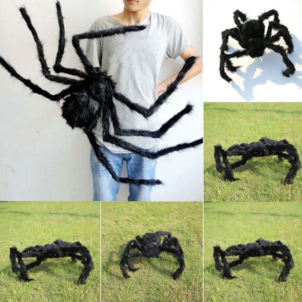 Giant Hairy Halloween Spider with Red Eyes approx-30cm by HitMyNeed