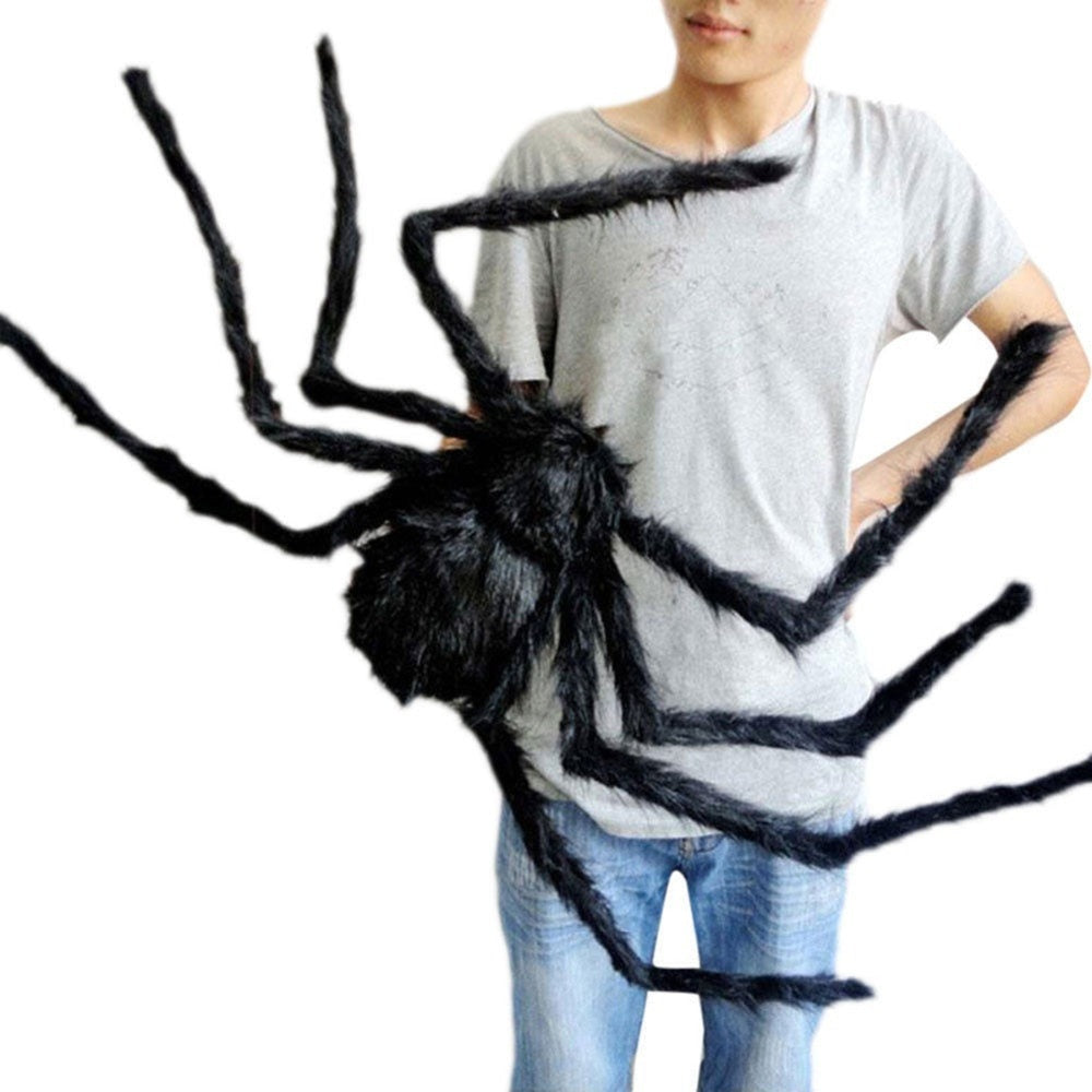 Giant Hairy Halloween Spider with Red Eyes approx-75cm by HitMyNeed