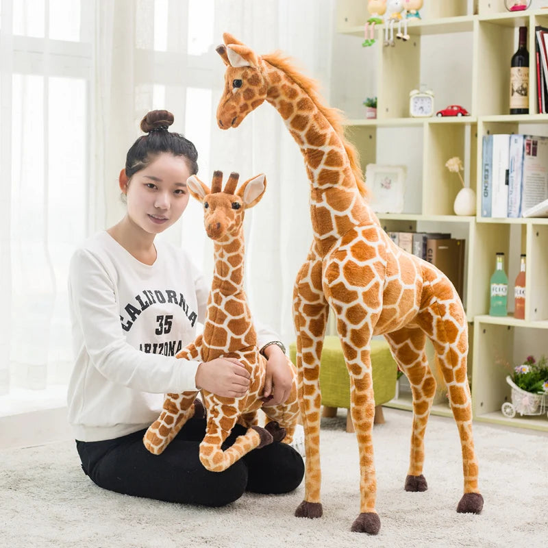 Giant Lifelike Giraffe Plush Toy for Kids Room Decor by HitMyNeed