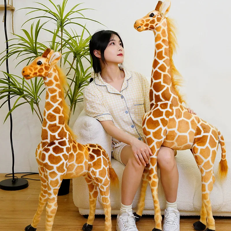 Giant Lifelike Giraffe Plush Toy for Kids Room Decor by HitMyNeed