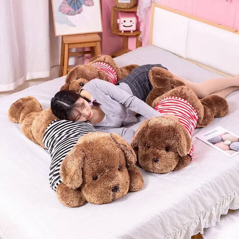 Giant Sleeping Dog Plush Pillow Toy for Kids by HitMyNeed