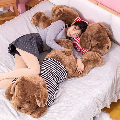 Giant Sleeping Dog Plush Pillow Toy for Kids by HitMyNeed