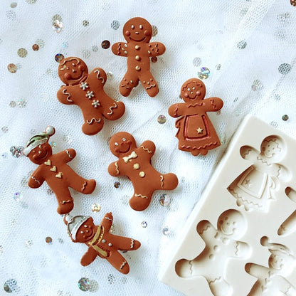 Gingerbread 6-Slot Silicone Cookie Mold by HitMyNeed
