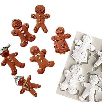 Gingerbread 6-Slot Silicone Cookie Mold by HitMyNeed