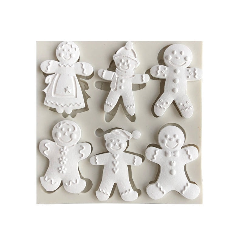Gingerbread 6-Slot Silicone Cookie Mold by HitMyNeed