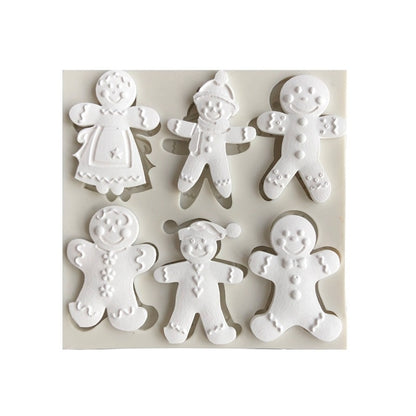 Gingerbread 6-Slot Silicone Cookie Mold by HitMyNeed