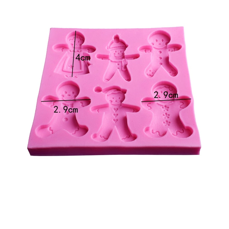 Gingerbread 6-Slot Silicone Cookie Mold by HitMyNeed