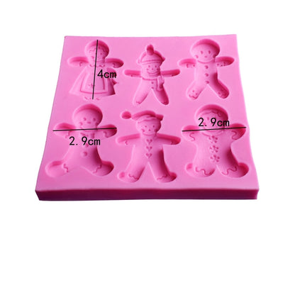 Gingerbread 6-Slot Silicone Cookie Mold by HitMyNeed