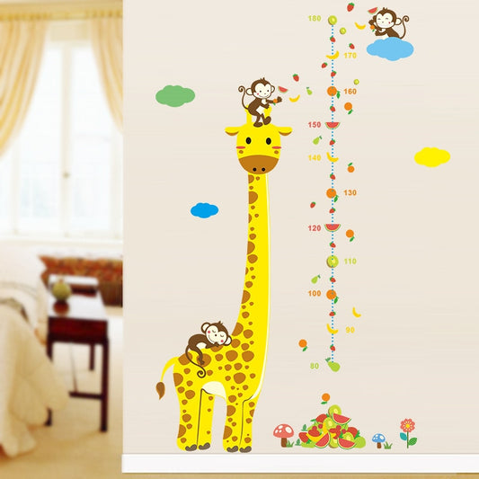 Giraffe Self-Adhesive Kids Height Chart 135cm by HitMyNeed