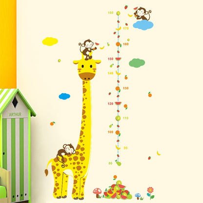 Giraffe Self-Adhesive Kids Height Chart 135cm by HitMyNeed