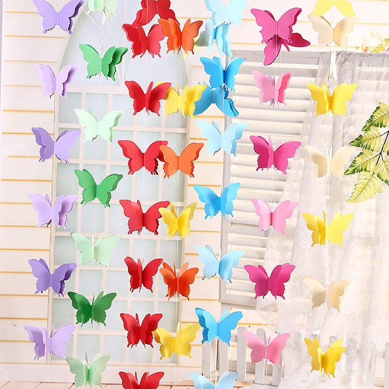 Girls Butterfly Hanging Garland 3D Paper Decoration by HitMyNeed