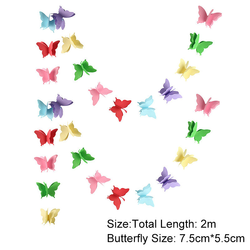 Girls Butterfly Hanging Garland 3D Paper Decoration by HitMyNeed