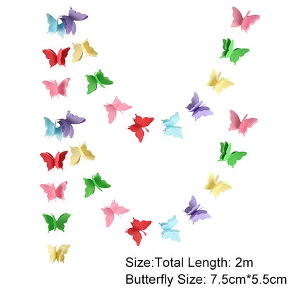 Girls Butterfly Hanging Garland 3D Paper Decoration by HitMyNeed