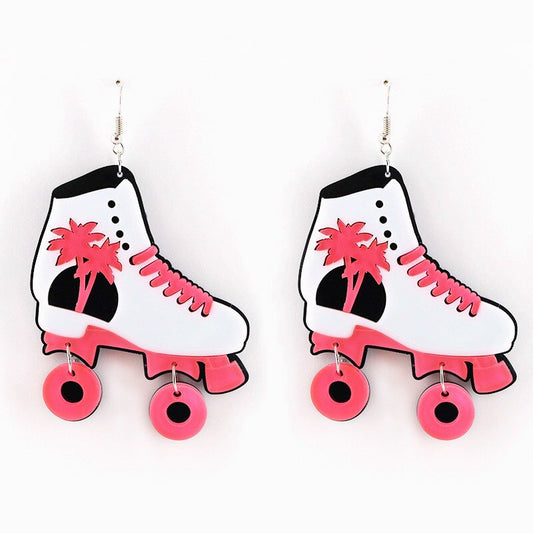 Girls Roller Skate Dangle Earrings Acrylic by HitMyNeed