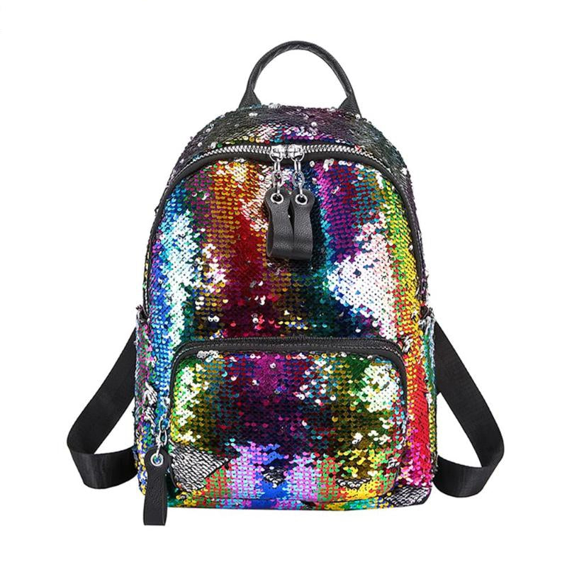 Girls Sequin Backpack with Soft Straps, 39cm by HitMyNeed
