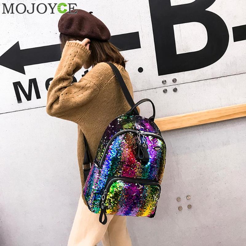 Girls Sequin Backpack with Soft Straps, 39cm by HitMyNeed