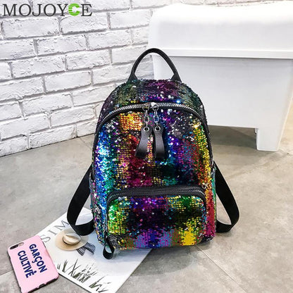 Girls Sequin Backpack with Soft Straps, 39cm by HitMyNeed