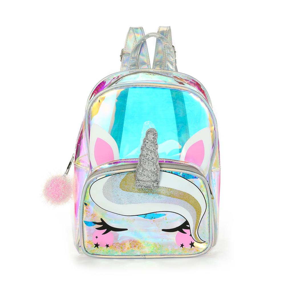 Girls Unicorn Holographic School Backpack by HitMyNeed