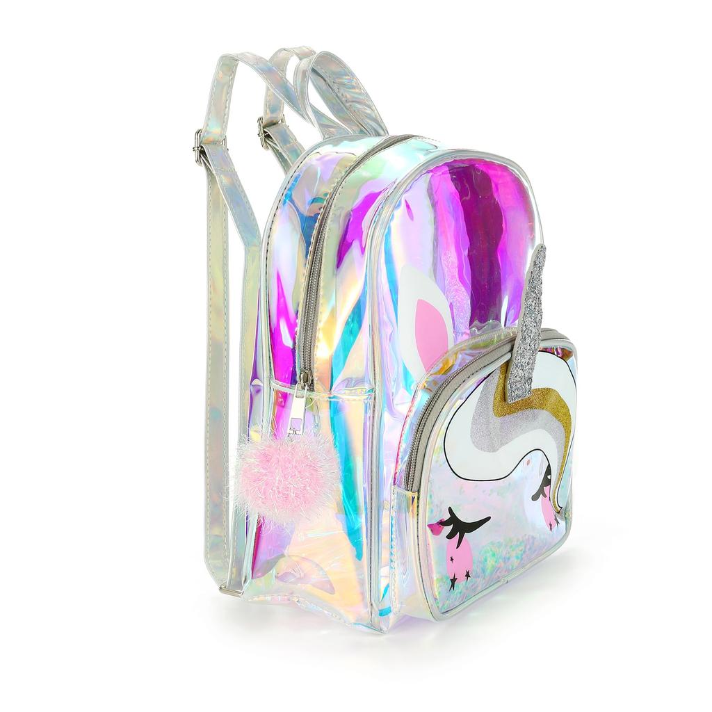 Girls Unicorn Holographic School Backpack by HitMyNeed