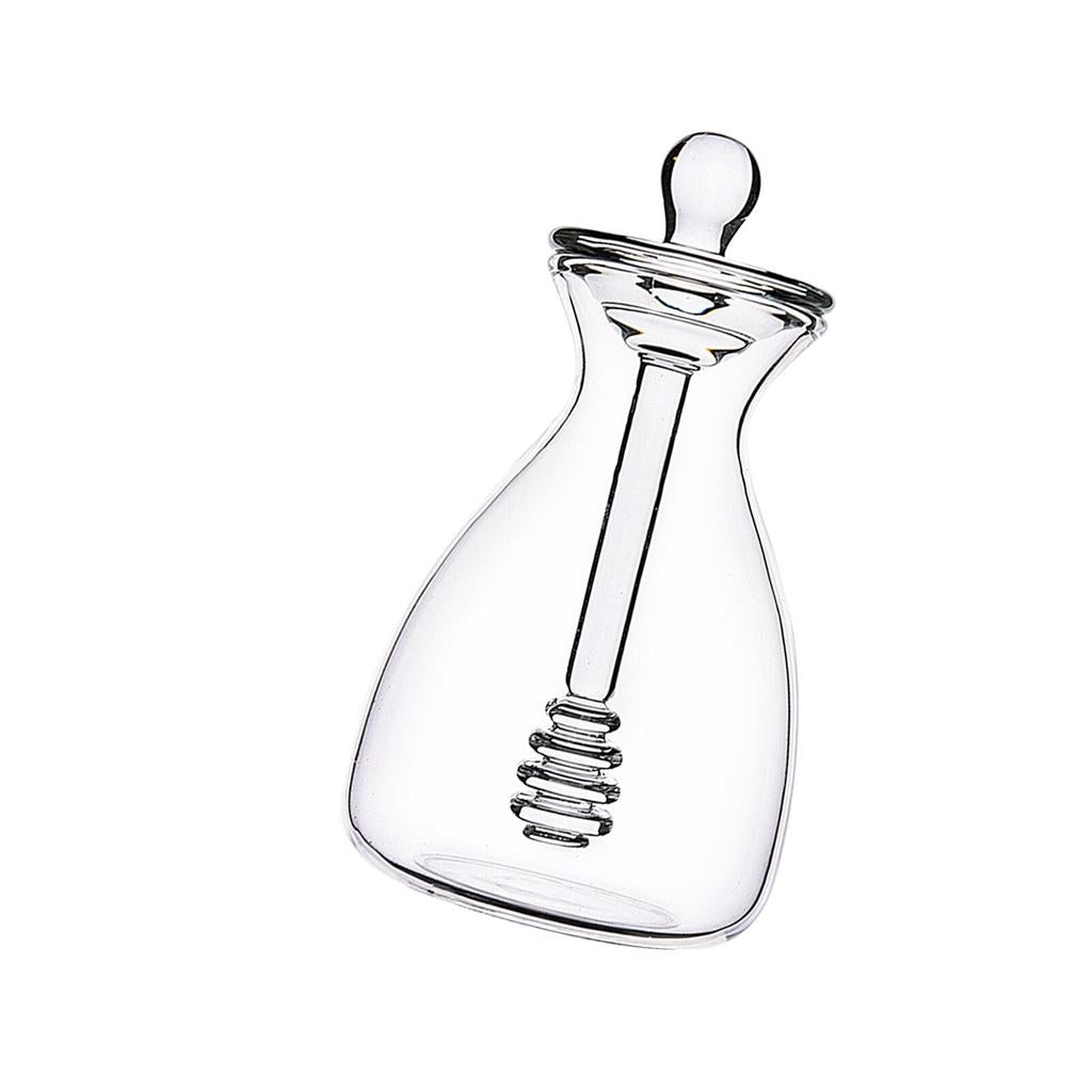 Glass 500ml Honey Pot with Integrated Dipper by HitMyNeed