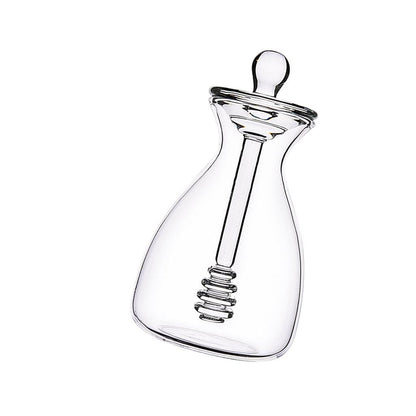 Glass 500ml Honey Pot with Integrated Dipper by HitMyNeed
