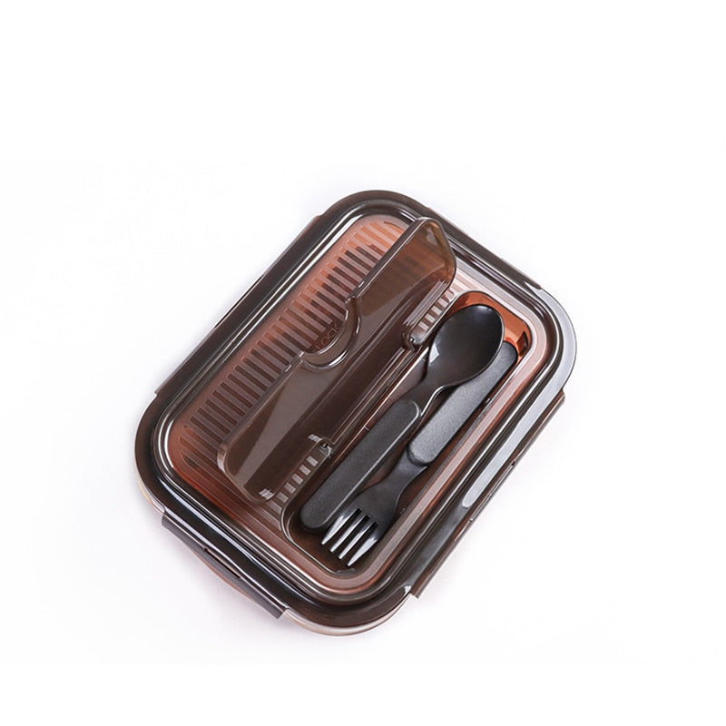 Glass Bento Box Food Container with Cutlery 1020ml by HitMyNeed